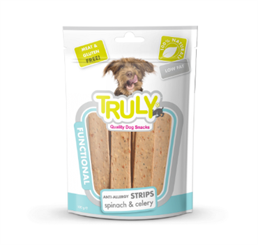 Truly Strips Anti-Allergy. Godbidder til hunde. 100 g